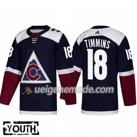 Kinder Eishockey Colorado Avalanche Trikot Conor Timmins 18 Adidas Alternate 2018-19 Authentic